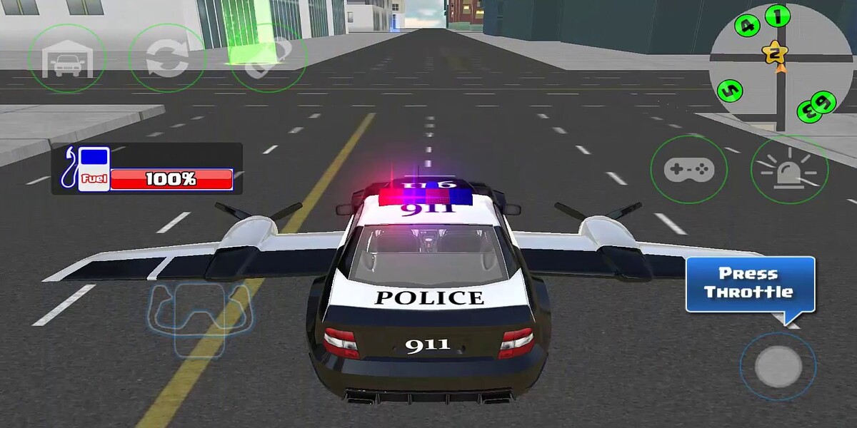 Flying Police Car Simulator