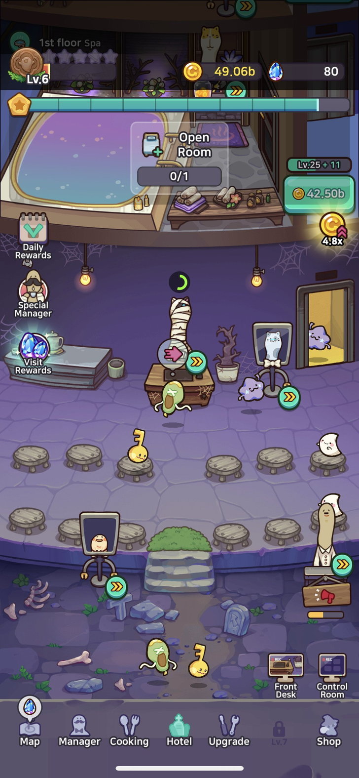 Idle Ghost Hotel gameplay