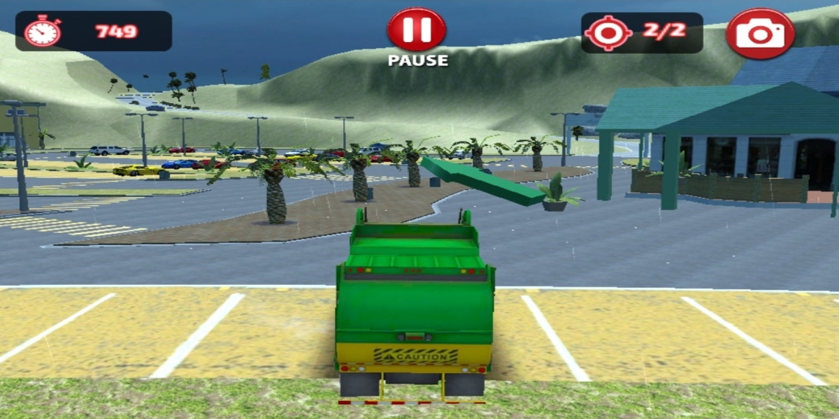 Island Clean Truck Garbage Sim