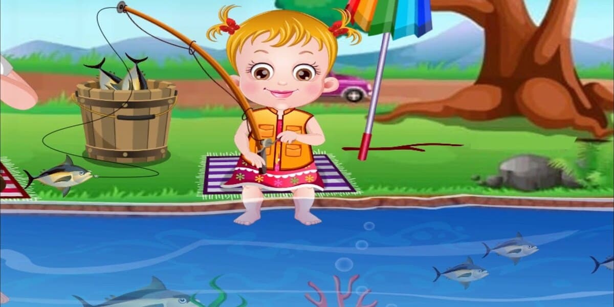 Baby Hazel Fishing Time