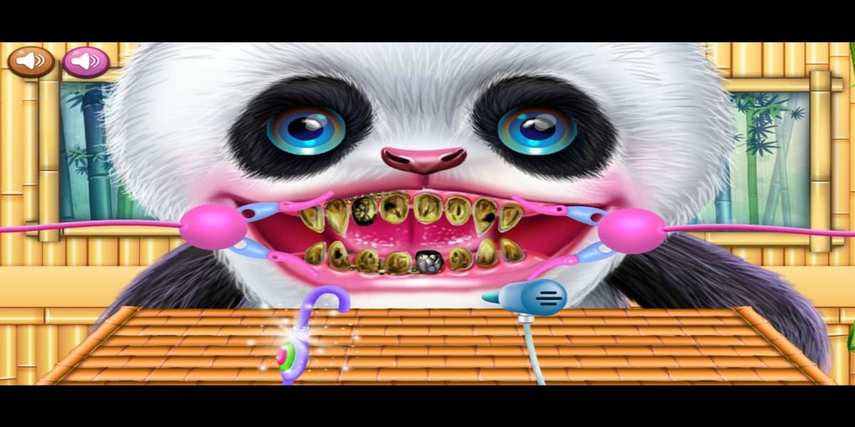 Cute Panda Dentist Care