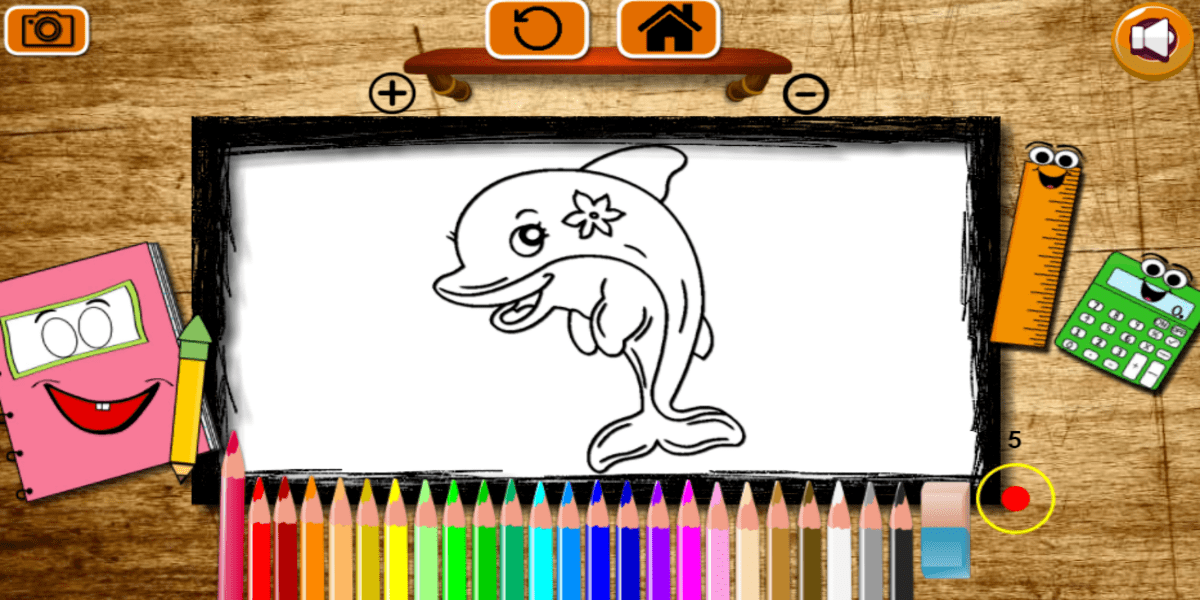 Back To School Dolphin Coloring Book