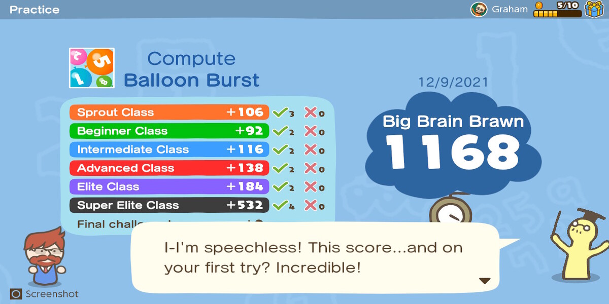 Big Brain Academy Brain gameplay