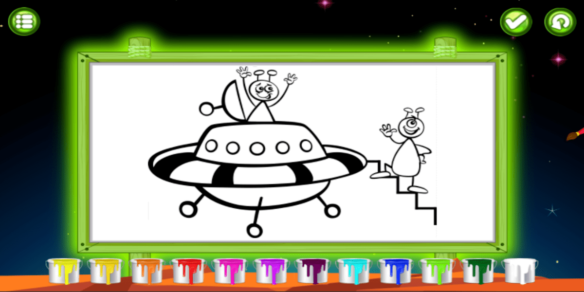 Coloring Book Alien Family