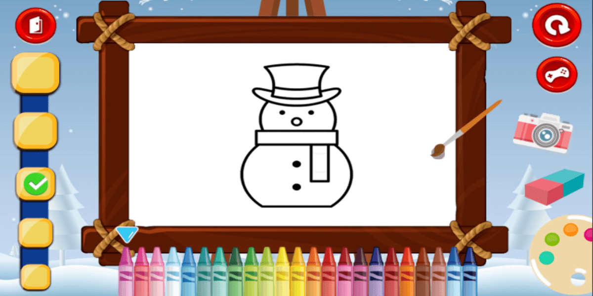 Happy Snowman Coloring