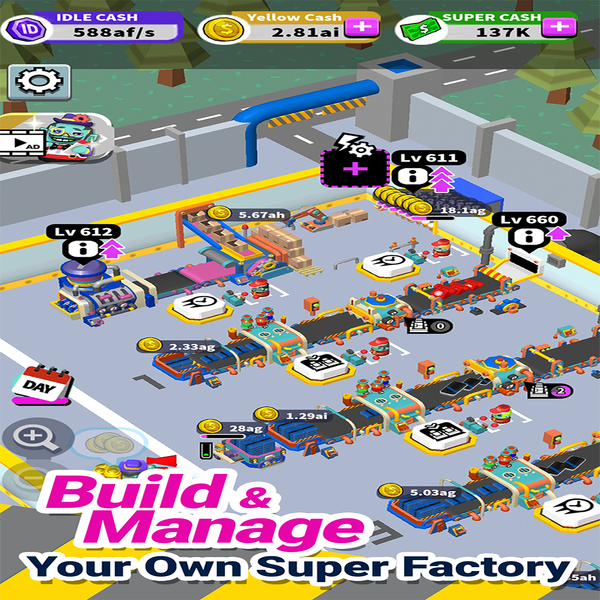 Idle Super Factory gameplay