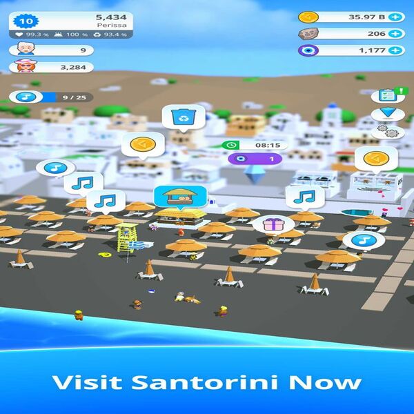 Santorini Pocket Game gameplay