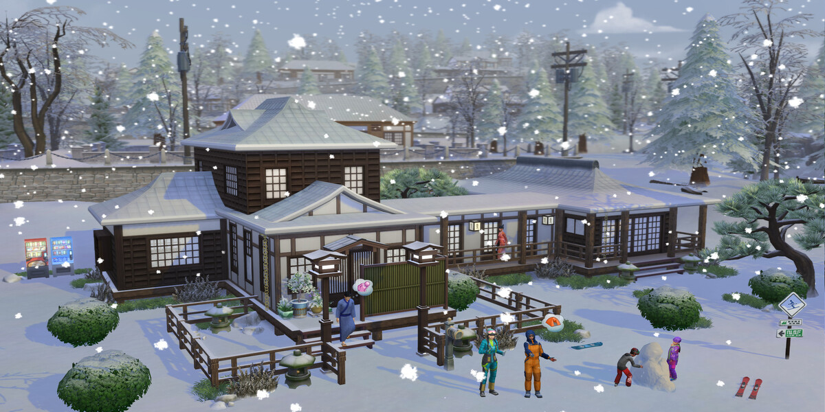 The Sims 4 Snowy Escape open