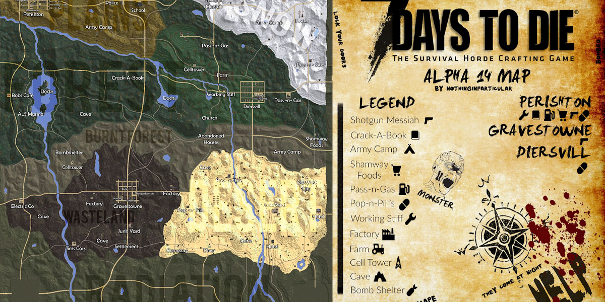 7 Days to Die การดูแผนที่