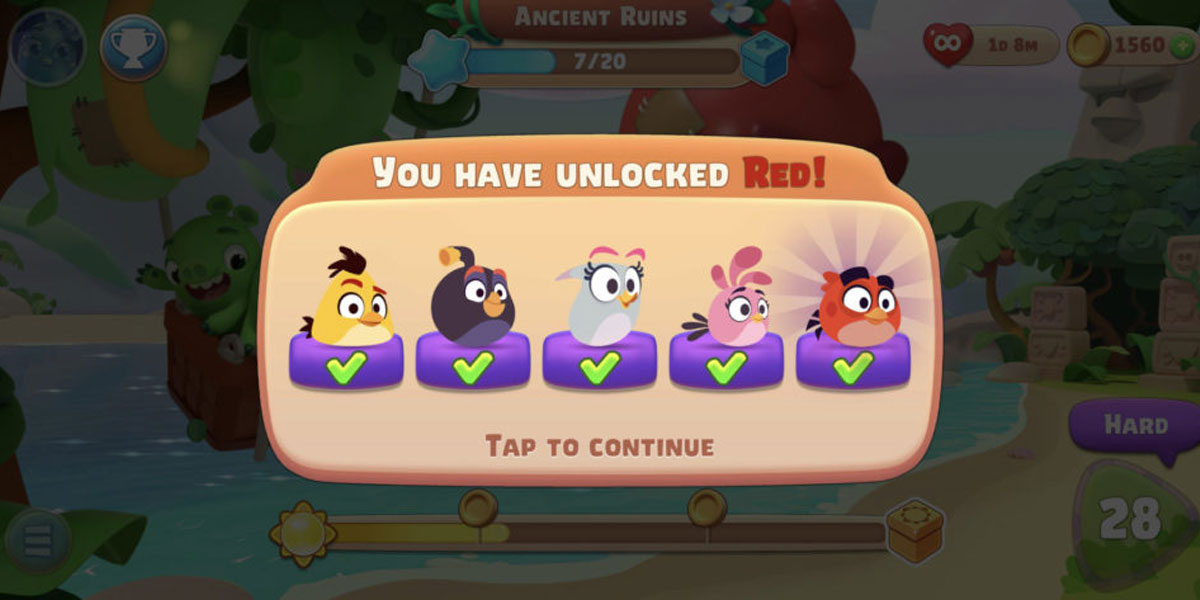 Angry Birds Journey สกิลและการบัฟ