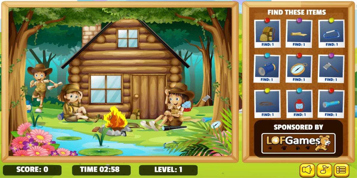 Camp Hidden Objects