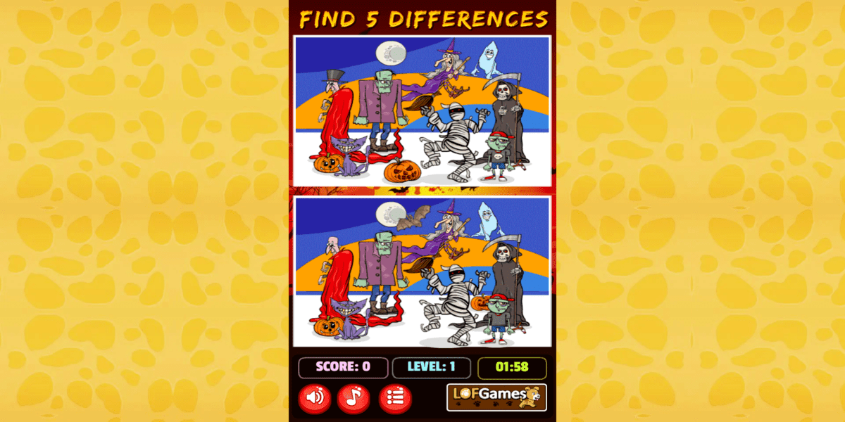 Find 5 Differences Halloween