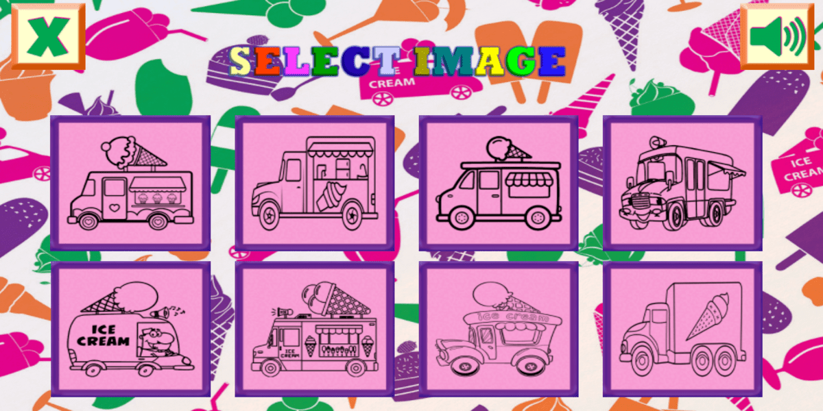 Ice Cream Trucks Coloring