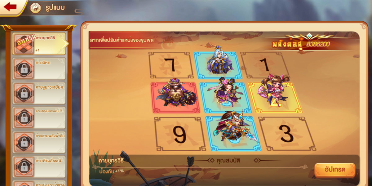 Kingdoms Master  เกมที่มาในธีมตัวละคร 3 ก๊ก