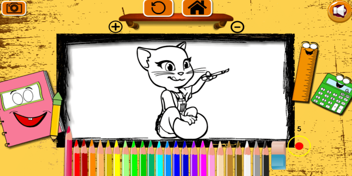 Talking Angela Coloring Book