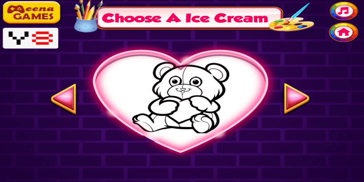 Animal's Valentine Coloring