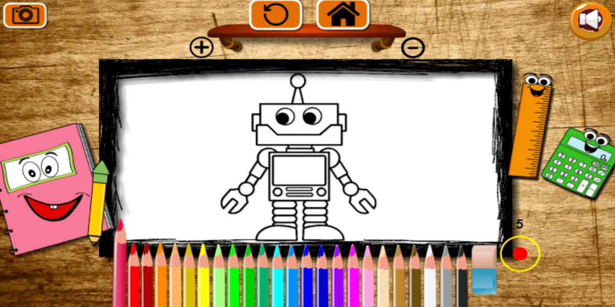 Back to School Robot Coloring Book