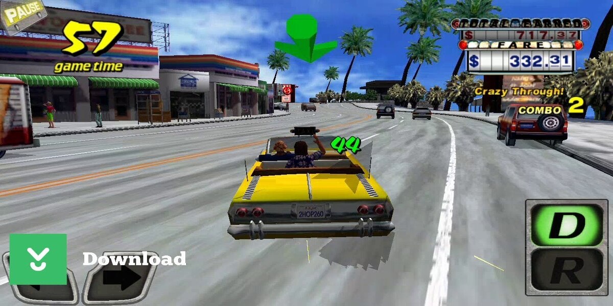 Crazy Taxi Classic gameplay