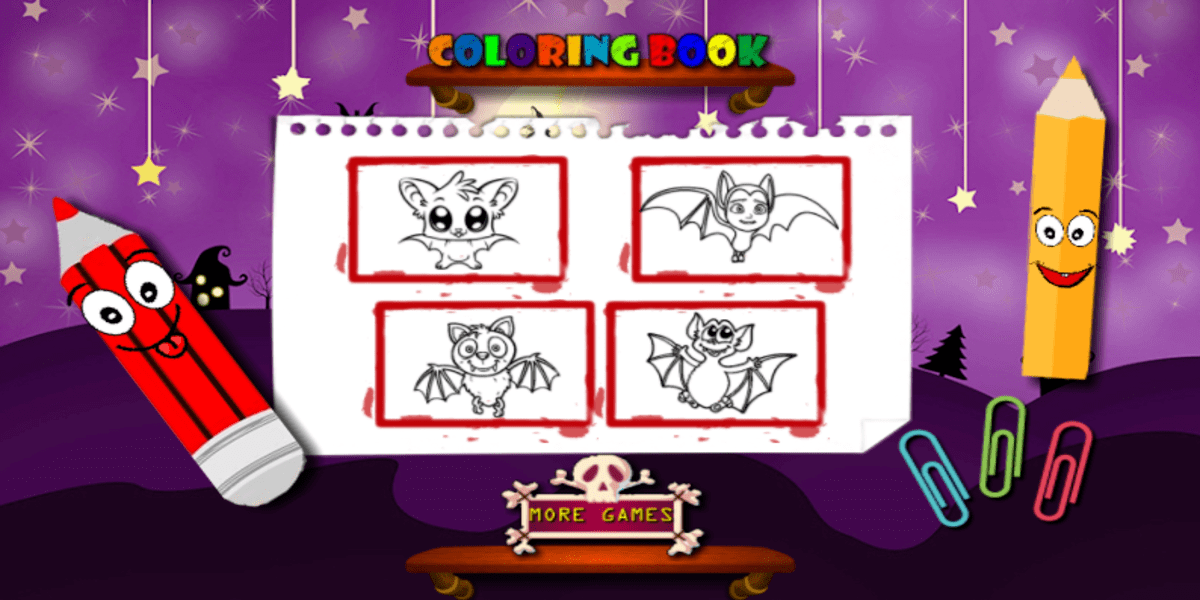 Cute Bat Coloring Book