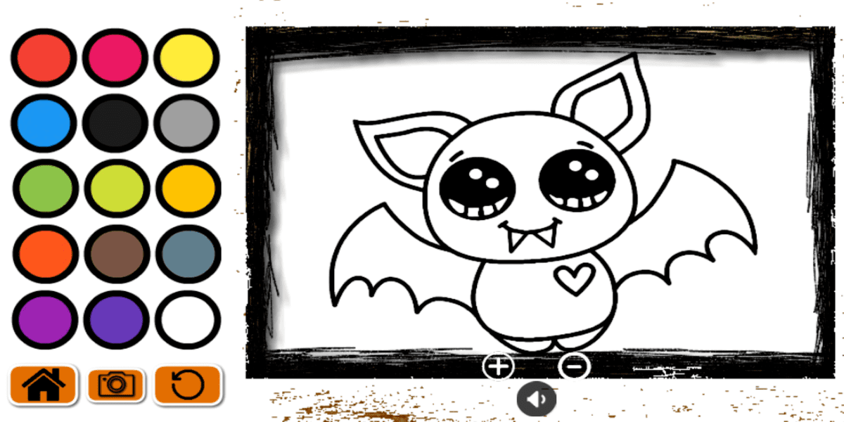 Easy Kids Coloring Bat