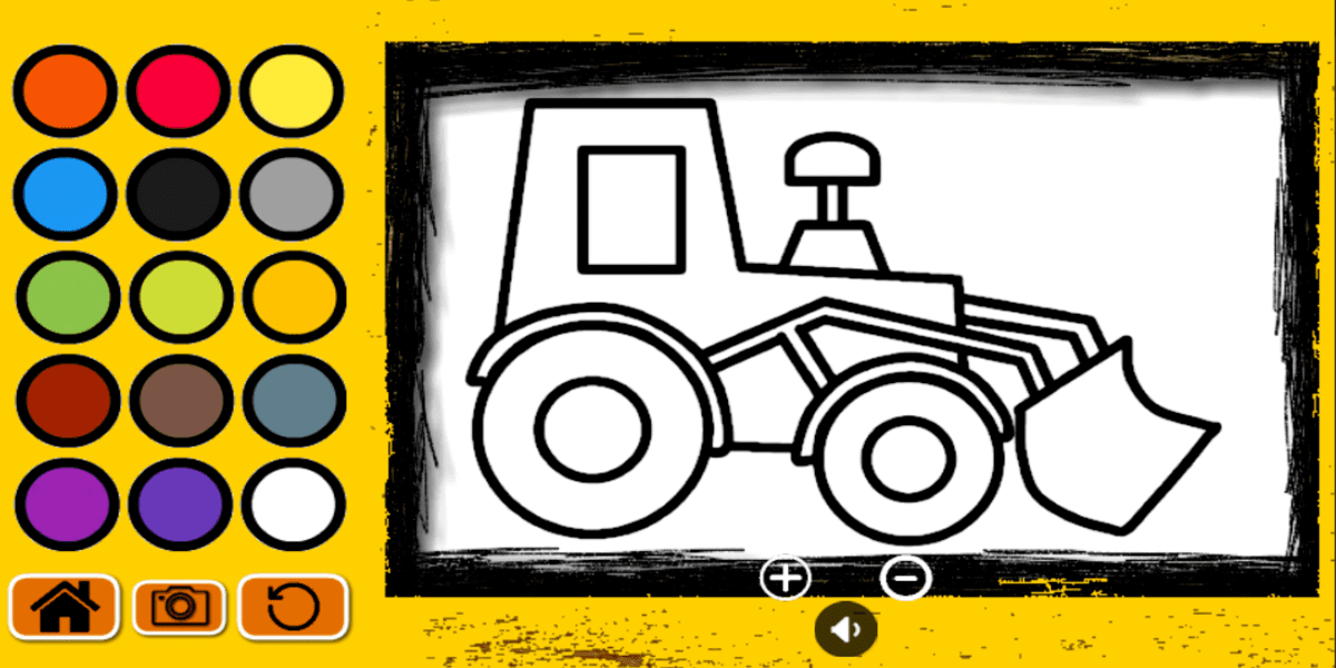 Easy Kids Coloring Tractor