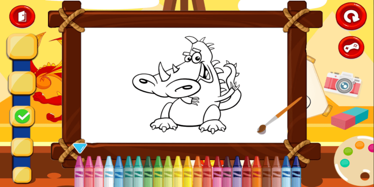 Friendly Dragons Coloring