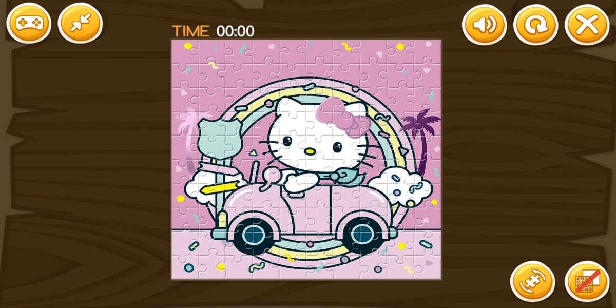 Hello Kitty Car Jigsaw