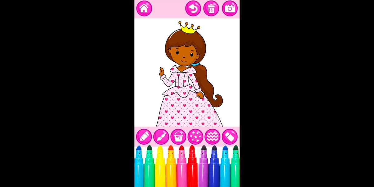 Princess Glitter Coloring