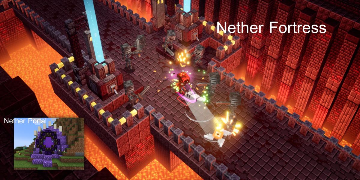 Nether Portal ทริคการเล่น Minecraft 2022