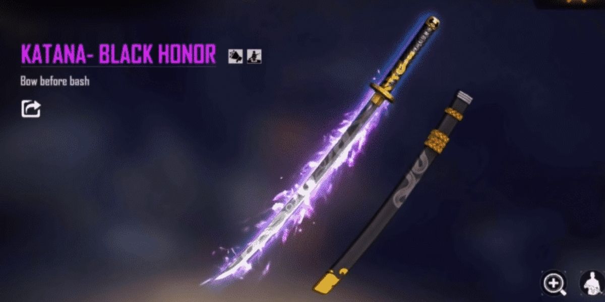 Black Honor Katana Free Fire