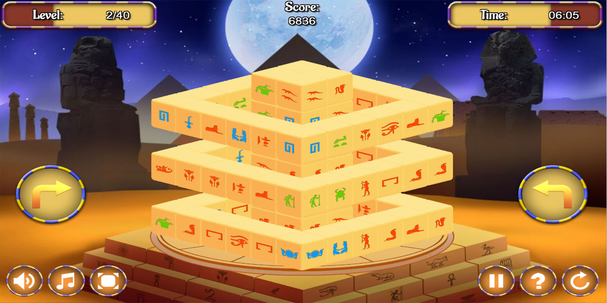 Egypt Mahjong Triple Dimensions : Y8 เพลิดเพิลนและผ่อนคลายสมองจากการทำงานไปกับเกมส์จับคู่ไพ่นกกระจอกที่พร้อมจะมอบความสุขให้ผู้เล่นผ่านธีมอียิปต์โบราณ