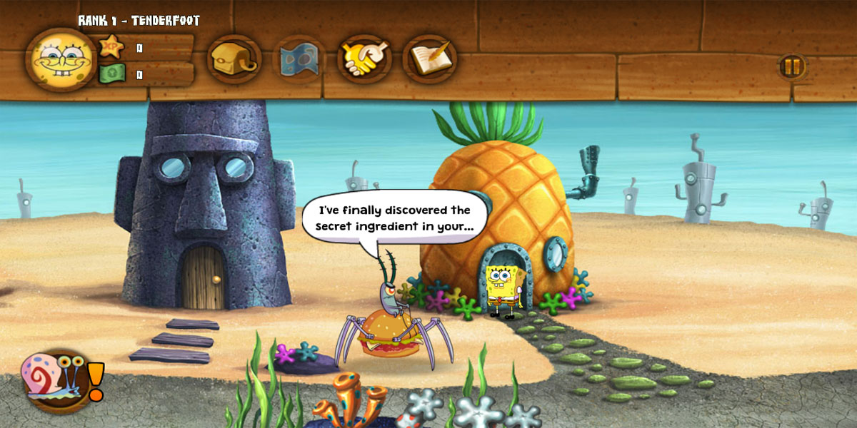 SpongeBob's Next Big Adventure : Y8 หลังจากที่ SpongeBob ได้ปฏิบัติภารกิจการค้นหาเพื่อนที่หายไปของเขา