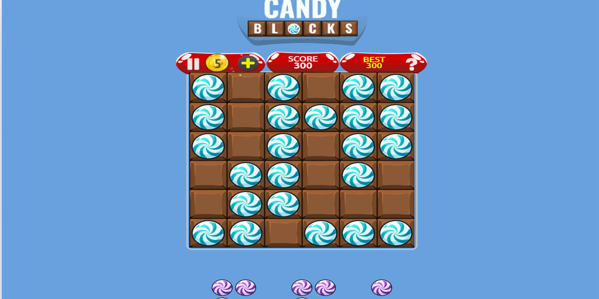 Candy Blocks : Y8 เป็นอีกหนึ่งเกมไขปริศนาที่มาในรูปแบบเกม 2D