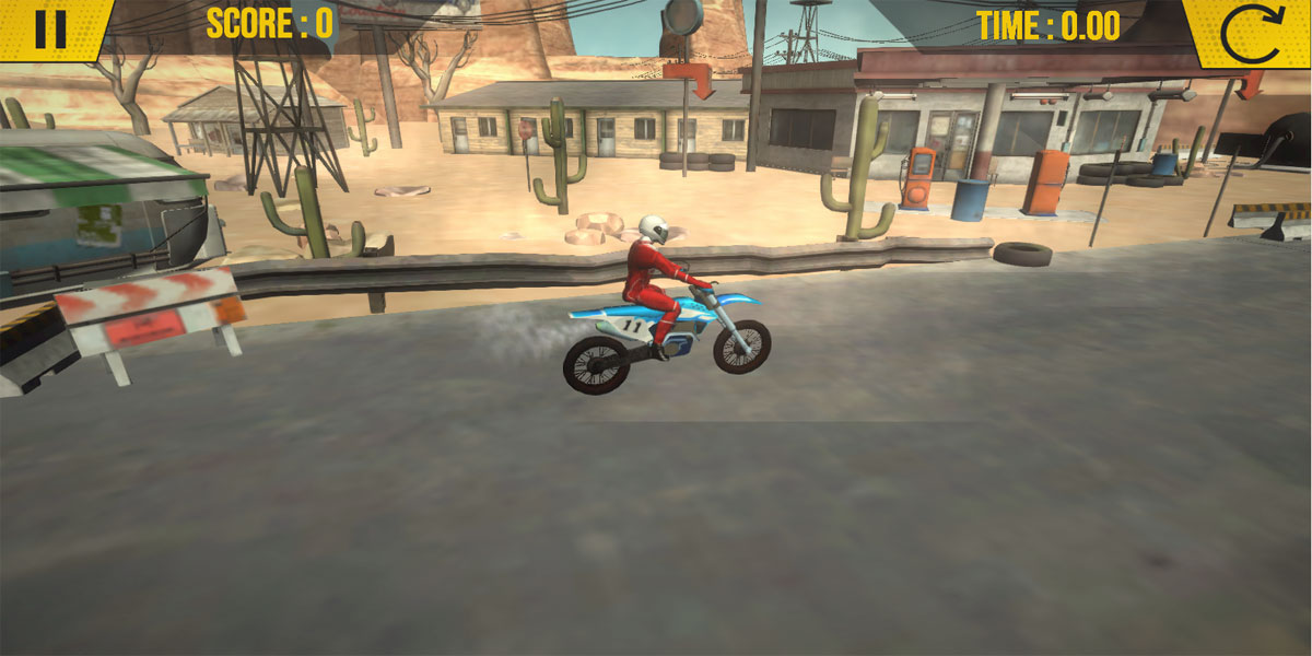 ขอต้อนรับสู่เกมจำลองการแข่งขันรถมอเอตร์ไซค์ออฟโร้ดสุดมันส์ภายในเกม Dirt Bike Stunts 3D : Y8