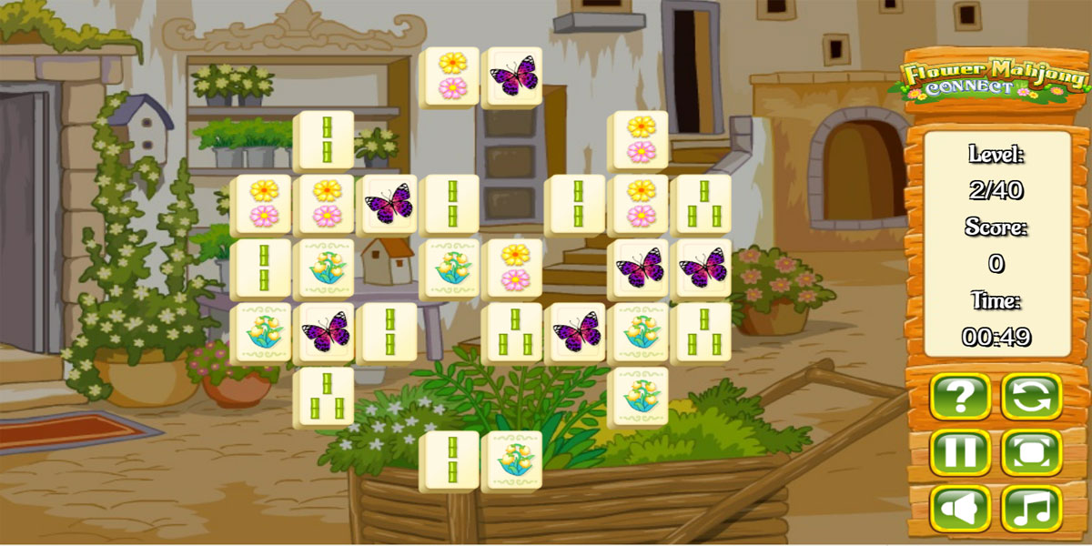 Flower Mahjong Connect : Y8 เกมไพ่นกกระจอกธีมสวนแสนสบายตาที่ได้รับความนิยมเป็นอย่างมาก