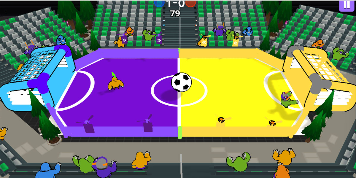 เกมส์แข่งขันฟุตบอลออนไลน์ที่มาพร้อมกับโหมดผู้เล่นคนเดียวและผู้เล่นสองคน Monster Soccer 3D : Y8