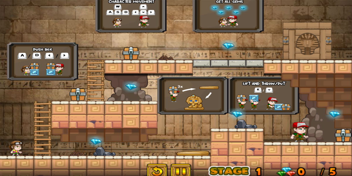 Pyramid Adventure : Y8 เกมผจญภัยในดินแดนอันตรายที่มาพร้อมกับโหมดความสนุกทั้งสองโหมด