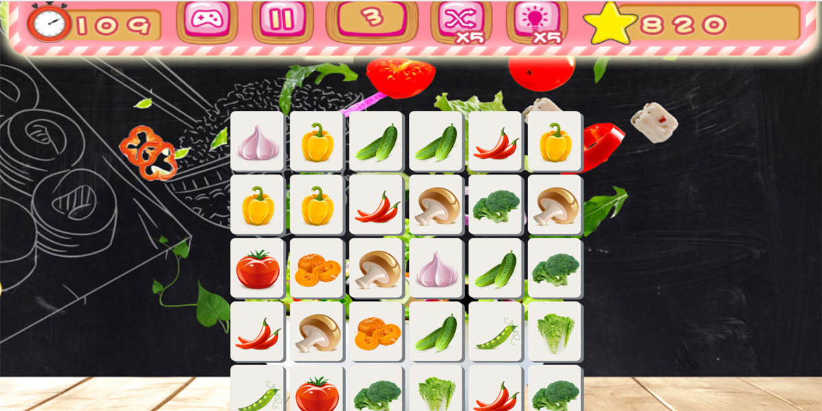 Vegetables Mahjong Connection : Y8 เกมส์จับคู่ออนไลน์ใหม่ ๆ