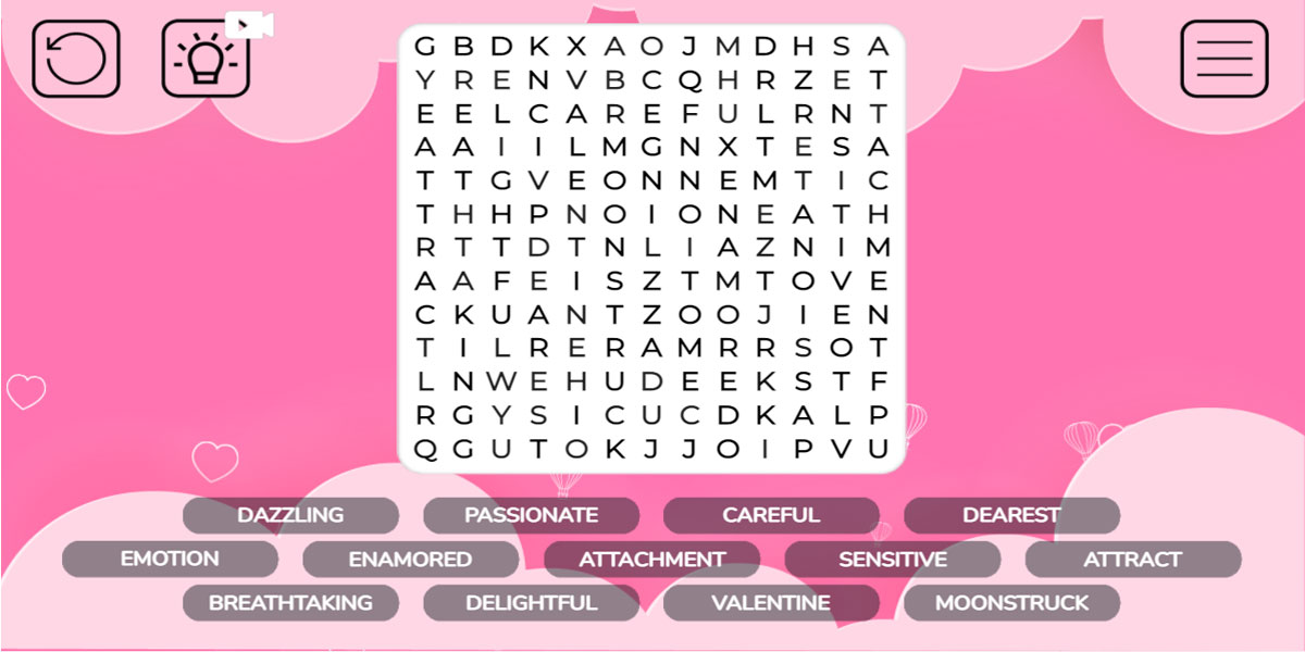 Word Search Valentine's1