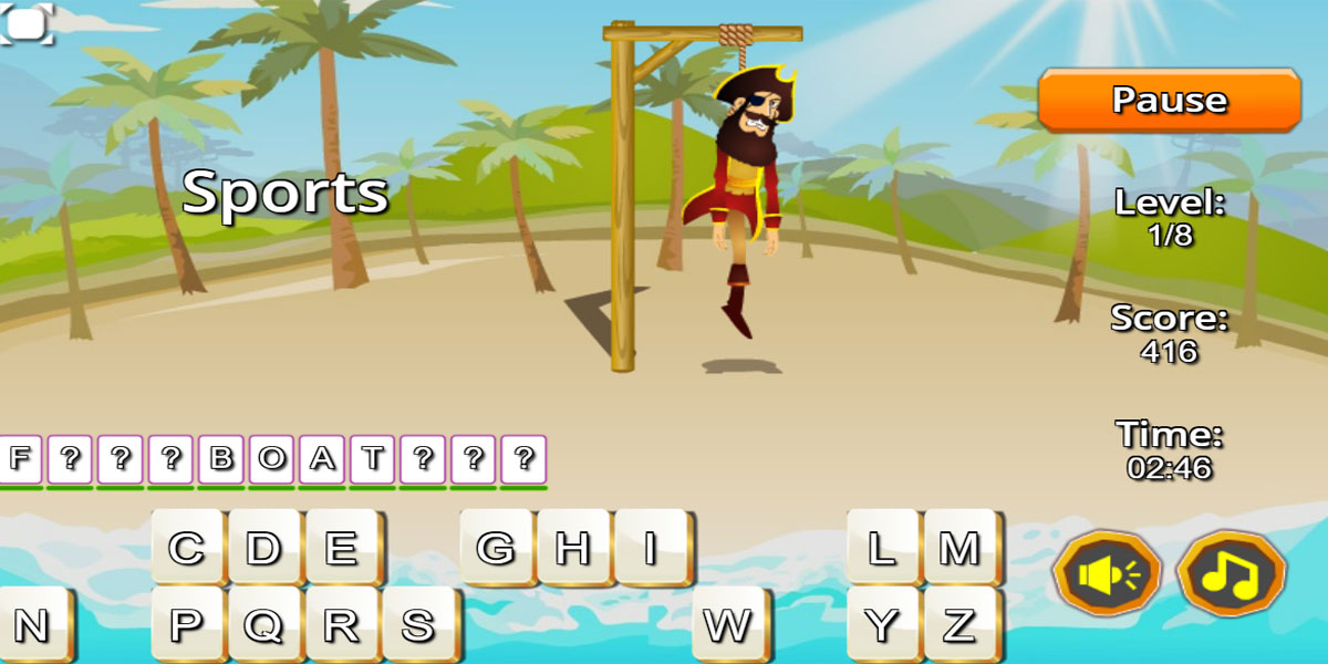 Hangman Pirate : Y8