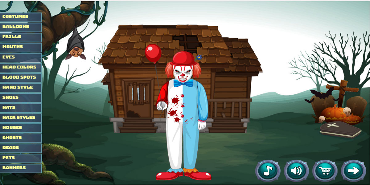 Halloween Clown Dressup : Y8