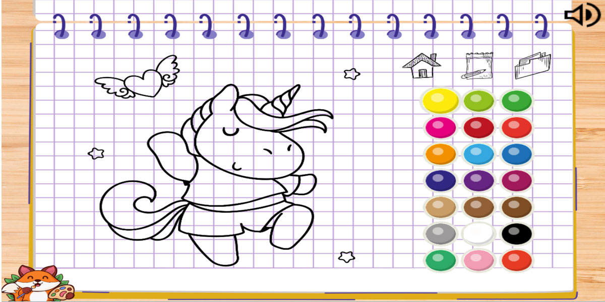 Unicorn Coloring Pages : 2