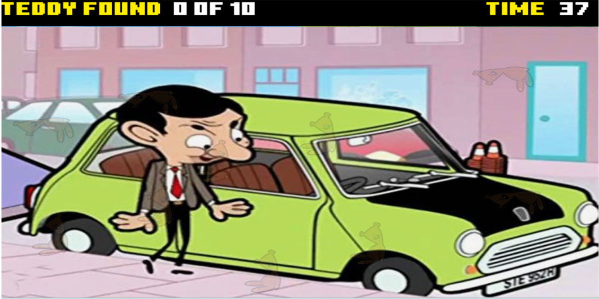 Mr Bean Car Hidden Teddy Bear : Y8 