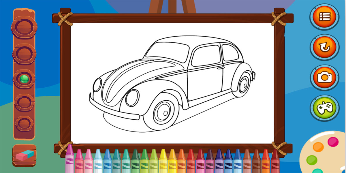 Old Timer Cars Coloring : 2